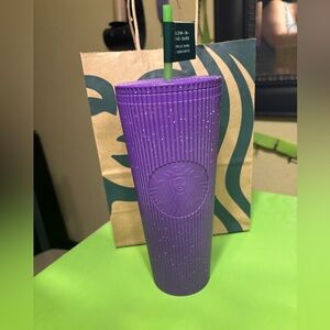 Starbucks purple glow in the dark tumbler. Halloween. 24oz